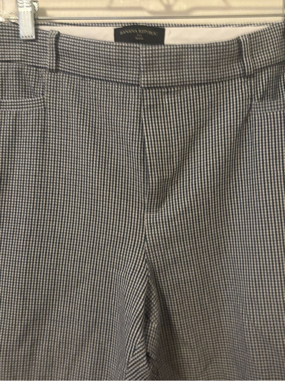 Banana Republic blue black check Sloan pants 16p